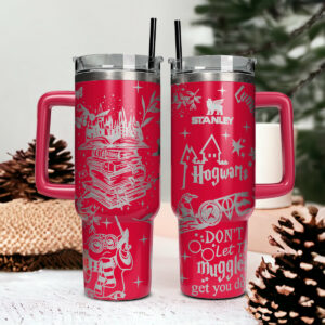 Harry Potter Movies Custom Stanley Quencher 40oz Stainless Steel Tumbler With Handle - Threewoofs