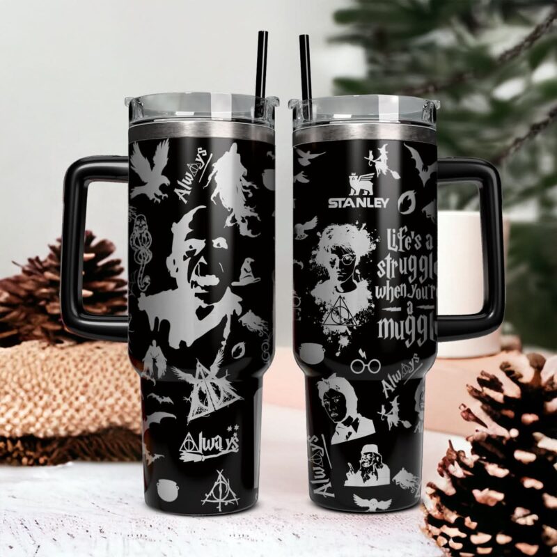 Harry Potter Movies Custom Stanley Quencher 40oz Stainless Steel Tumbler With Handle - Threewoofs - Image 2