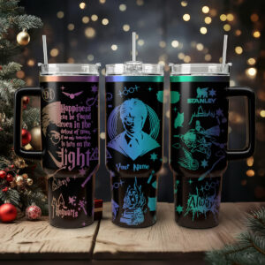 Harry Potter Movies Custom Stanley Quencher 40oz Stainless Steel Tumbler With Handle - Threewoofs