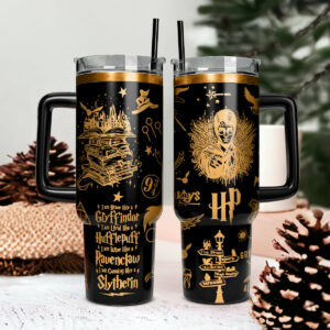 Harry Potter Movies Custom Stanley Quencher 40oz Stainless Steel Tumbler With Handle - Threewoofs