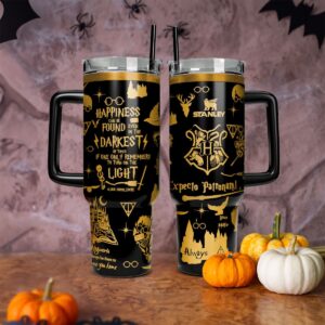 Harry Potter Movies Custom Stanley Quencher 40oz Stainless Steel Tumbler With Handle - Threewoofs
