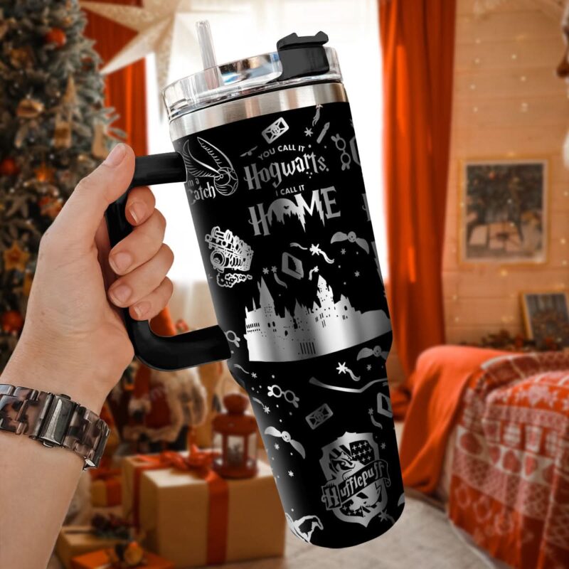 Harry Potter Movies Custom Stanley Quencher 40oz Stainless Steel Tumbler With Handle - Threewoofs - Image 2