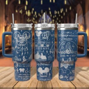 Harry Potter Movies Custom Stanley Quencher 40oz Stainless Steel Tumbler With Handle - Threewoofs