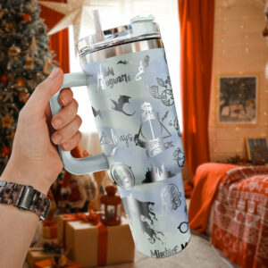 Harry Potter Movies Custom Stanley Quencher 40oz Stainless Steel Tumbler With Handle - Threewoofs