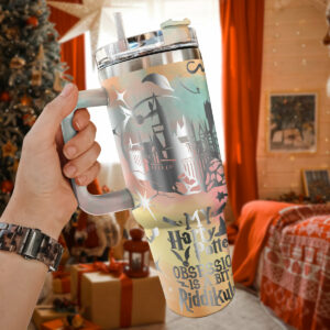 Harry Potter Movies Custom Stanley Quencher 40oz Stainless Steel Tumbler With Handle - Threewoofs