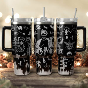 Harry Potter Movies Custom Stanley Quencher 40oz Stainless Steel Tumbler With Handle - Threewoofs