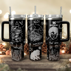 Harry Potter Movies Custom Stanley Quencher 40oz Stainless Steel Tumbler With Handle - Threewoofs