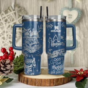 Harry Potter Movies Custom Stanley Quencher 40oz Stainless Steel Tumbler With Handle - Threewoofs
