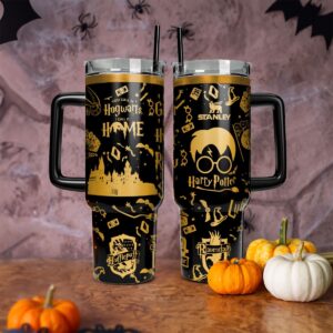 Harry Potter Movies Custom Stanley Quencher 40oz Stainless Steel Tumbler With Handle - Threewoofs