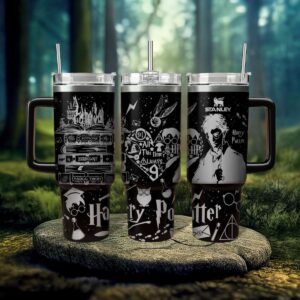 Harry Potter Movies Custom Stanley Quencher 40oz Stainless Steel Tumbler With Handle - Threewoofs