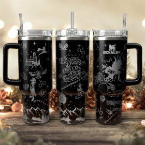 Harry Potter Movies Custom Stanley Quencher 40oz Stainless Steel Tumbler With Handle - Threewoofs