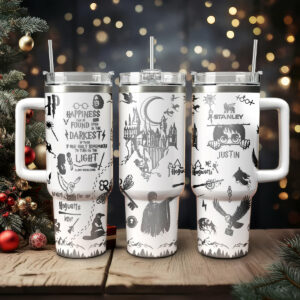 Harry Potter Movies Custom Stanley Quencher 40oz Stainless Steel Tumbler With Handle - Threewoofs