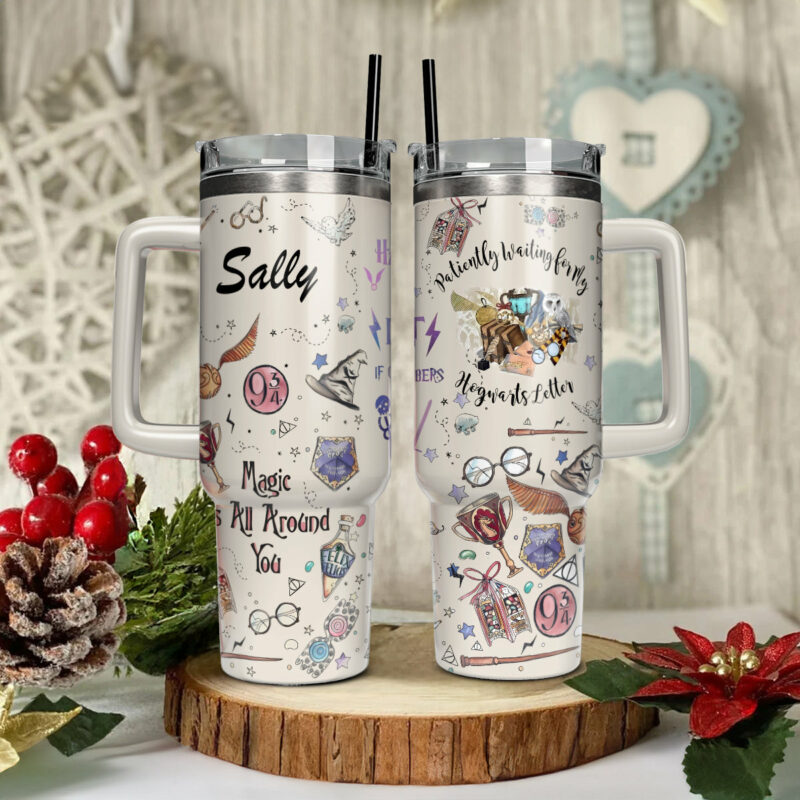 Harry Potter Movies Custom Stanley Quencher 40oz Stainless Steel Tumbler With Handle - Threewoofs - Image 2