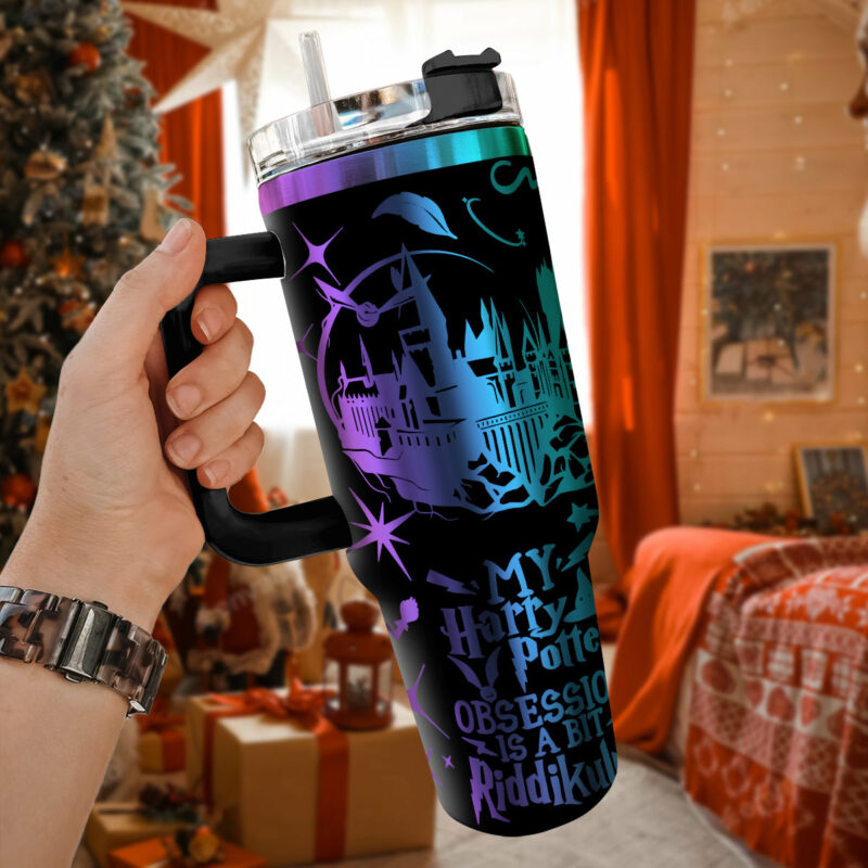Harry Potter Movies Custom Stanley Quencher 40oz Stainless Steel Tumbler With Handle - Threewoofs - Image 2