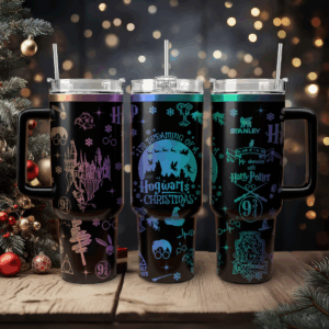 Harry Potter Movies Custom Stanley Quencher 40oz Stainless Steel Tumbler With Handle - Threewoofs