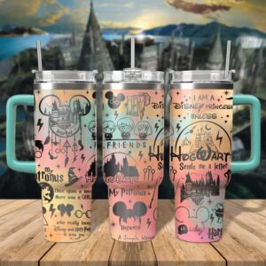 Harry Potter Movies Custom Stanley Quencher 40oz Stainless Steel Tumbler With Handle - Threewoofs
