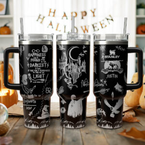 Harry Potter Movies Custom Stanley Quencher 40oz Stainless Steel Tumbler With Handle - Threewoofs