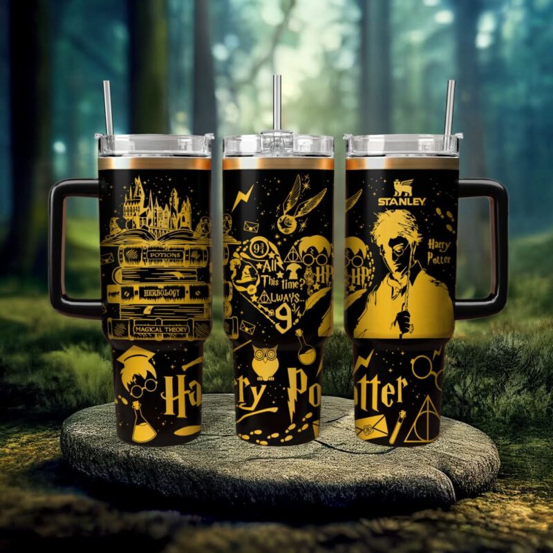 Harry Potter Movies Custom Stanley Quencher 40oz Stainless Steel Tumbler With Handle - Threewoofs - Image 2