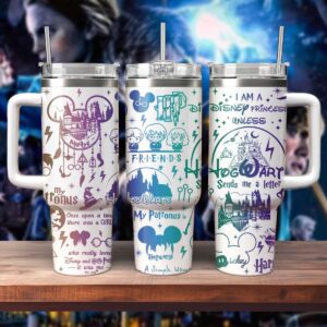 Harry Potter Movies Custom Stanley Quencher 40oz Stainless Steel Tumbler With Handle - Threewoofs