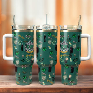 Harry Potter Movies Custom Stanley Quencher 40oz Stainless Steel Tumbler With Handle - Threewoofs