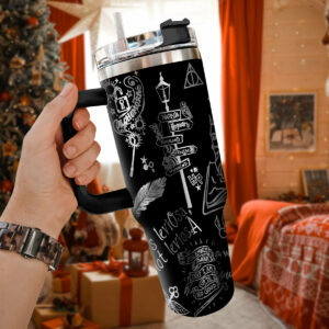 Harry Potter Movies Custom Stanley Quencher 40oz Stainless Steel Tumbler With Handle - Threewoofs