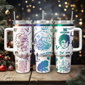 Harry Potter Movies Custom Stanley Quencher 40oz Stainless Steel Tumbler With Handle - Threewoofs