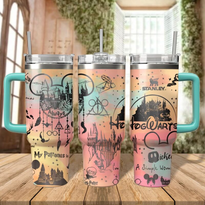 Harry Potter Movies Custom Stanley Quencher 40oz Stainless Steel Tumbler With Handle - Threewoofs