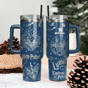 Harry Potter Movies Custom Stanley Quencher 40oz Stainless Steel Tumbler With Handle - Threewoofs