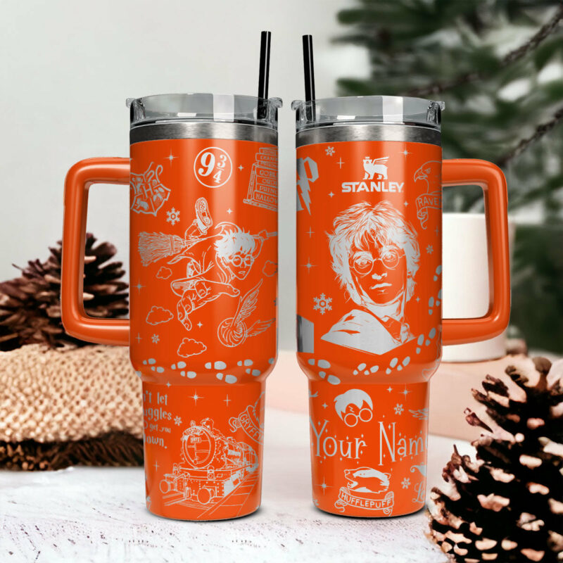 Harry Potter Movies Custom Stanley Quencher 40oz Stainless Steel Tumbler With Handle - Threewoofs