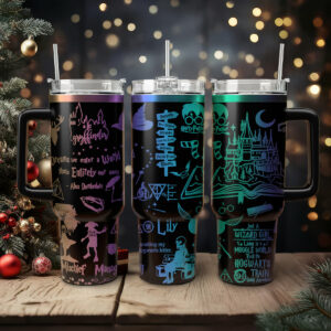 Harry Potter Movies Custom Stanley Quencher 40oz Stainless Steel Tumbler With Handle - Threewoofs
