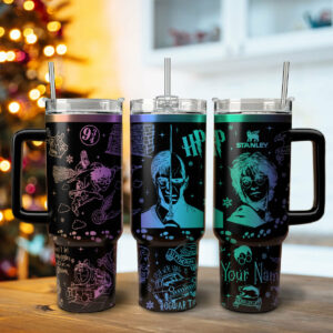 Harry Potter Movies Custom Stanley Quencher 40oz Stainless Steel Tumbler With Handle - Threewoofs