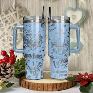 Harry Potter Movies Custom Stanley Quencher 40oz Stainless Steel Tumbler With Handle - Threewoofs