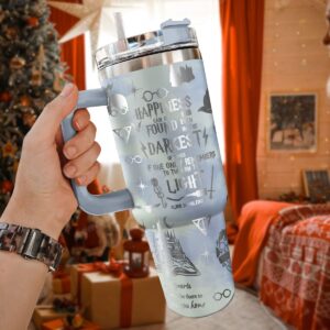 Harry Potter Movies Custom Stanley Quencher 40oz Stainless Steel Tumbler With Handle - Threewoofs