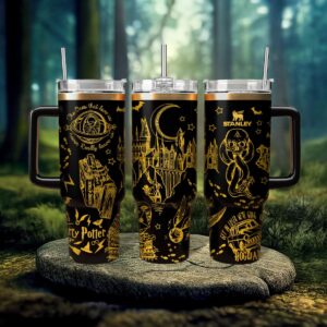 Harry Potter Movies Custom Stanley Quencher 40oz Stainless Steel Tumbler With Handle - Threewoofs