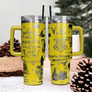 Harry Potter Movies Custom Stanley Quencher 40oz Stainless Steel Tumbler With Handle - Threewoofs
