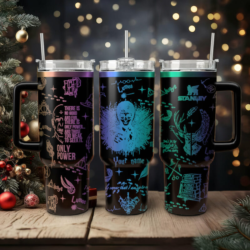 Harry Potter Movies Custom Stanley Quencher 40oz Stainless Steel Tumbler With Handle - Threewoofs