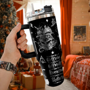 Harry Potter Movies Custom Stanley Quencher 40oz Stainless Steel Tumbler With Handle - Threewoofs