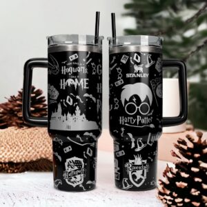 Harry Potter Movies Custom Stanley Quencher 40oz Stainless Steel Tumbler With Handle - Threewoofs