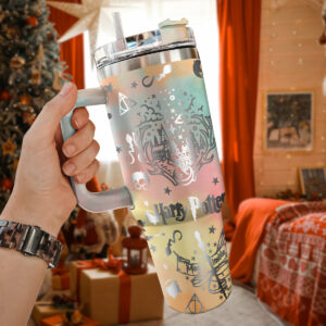 Harry Potter Movies Custom Stanley Quencher 40oz Stainless Steel Tumbler With Handle - Threewoofs