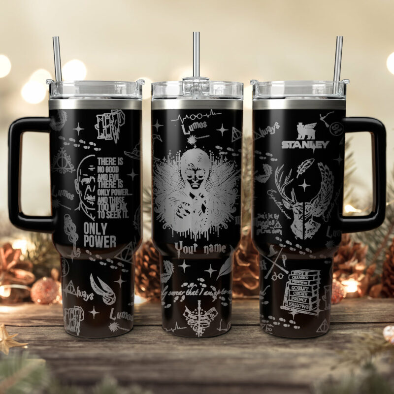 Harry Potter Movies Custom Stanley Quencher 40oz Stainless Steel Tumbler With Handle - Threewoofs