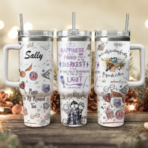 Harry Potter Movies Custom Stanley Quencher 40oz Stainless Steel Tumbler With Handle - Threewoofs