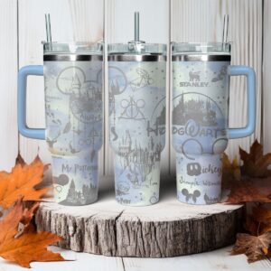 Harry Potter Movies Custom Stanley Quencher 40oz Stainless Steel Tumbler With Handle - Threewoofs
