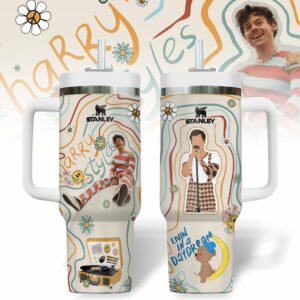 Harry Styles Music Custom Stanley Quencher 40oz Stainless Steel Tumbler With Handle - Threewoofs