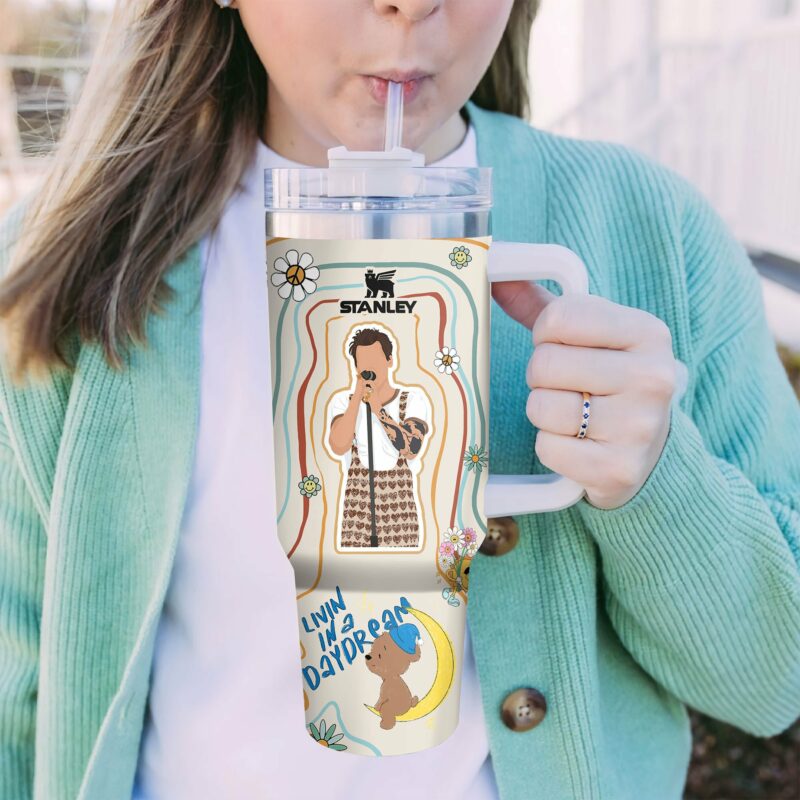 Harry Styles Music Custom Stanley Quencher 40oz Stainless Steel Tumbler With Handle - Threewoofs - Image 5