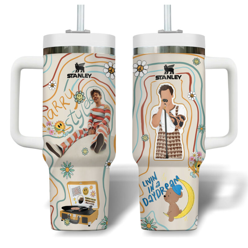 Harry Styles Music Custom Stanley Quencher 40oz Stainless Steel Tumbler With Handle - Threewoofs - Image 2