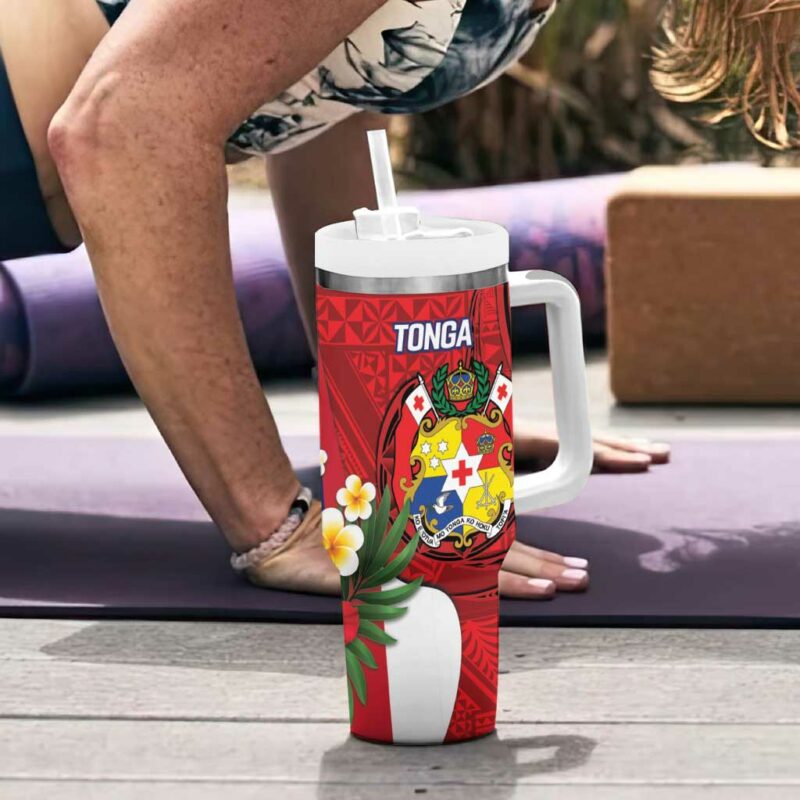 Hawaii And Tonga Custom Stanley Quencher 40oz Stainless Steel Tumbler With Handle - Threewoofs - Image 6