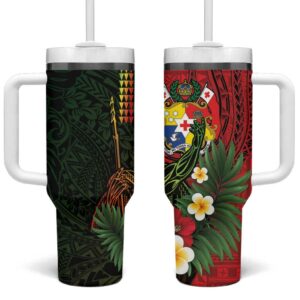 Hawaii And Tonga Custom Stanley Quencher 40oz Stainless Steel Tumbler With Handle - Threewoofs