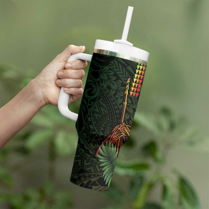 Hawaii And Tonga Custom Stanley Quencher 40oz Stainless Steel Tumbler With Handle - Threewoofs - Image 3
