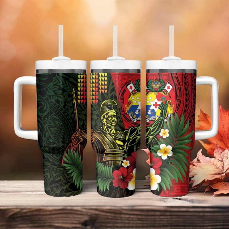 Hawaii And Tonga Custom Stanley Quencher 40oz Stainless Steel Tumbler With Handle - Threewoofs - Image 4
