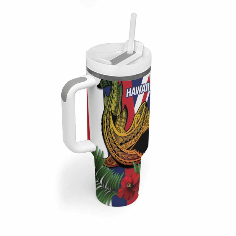 Hawaii And Tonga Custom Stanley Quencher 40oz Stainless Steel Tumbler With Handle - Threewoofs - Image 2